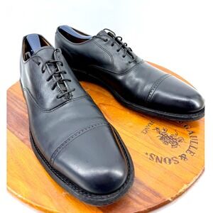 FootJoy Cap Toe Dress Shoes Mens 12 AAA Black Leather Oxford Made in USA Comfort